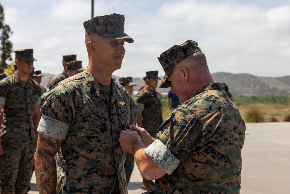 HQ Bn., 1st MARDIV holds frocking ceremony