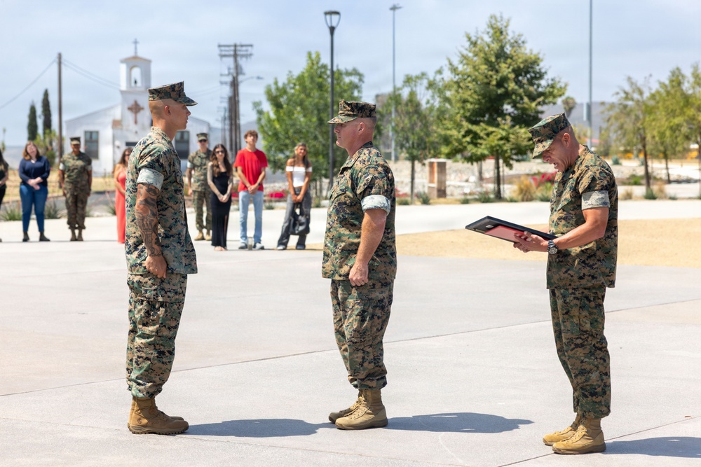 HQ Bn., 1st MARDIV holds frocking ceremony