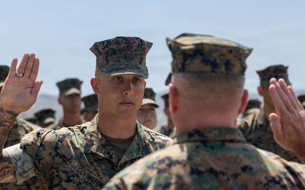 HQ Bn., 1st MARDIV holds frocking ceremony