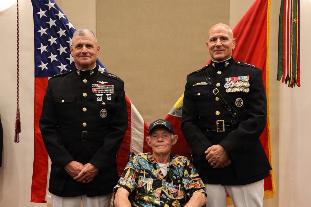 Lt. Gen. Matos hosts U.S. Rep Steve Womack at an indoor Evening Parade