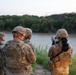 U.S. Army Soldiers with the 1729th Support Maintenance Company demonstrate the Dronebuster