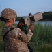 U.S. Army Soldiers with the 1729th Support Maintenance Company demonstrate the Dronebuster