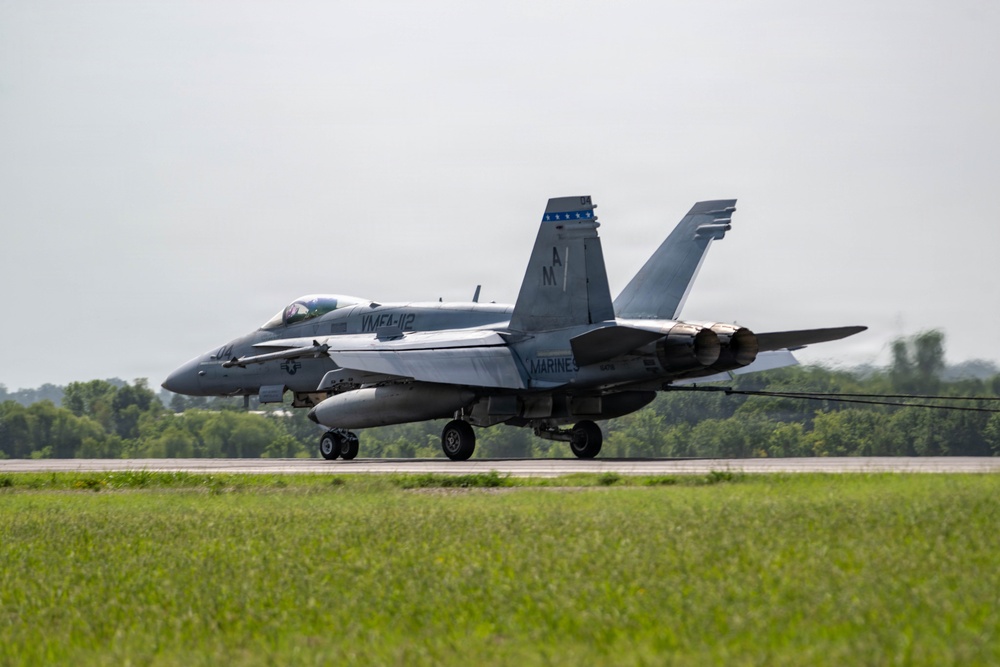 VMFA-112 Cowboys help Ebbing ANGB with Arresting Cable Recertification