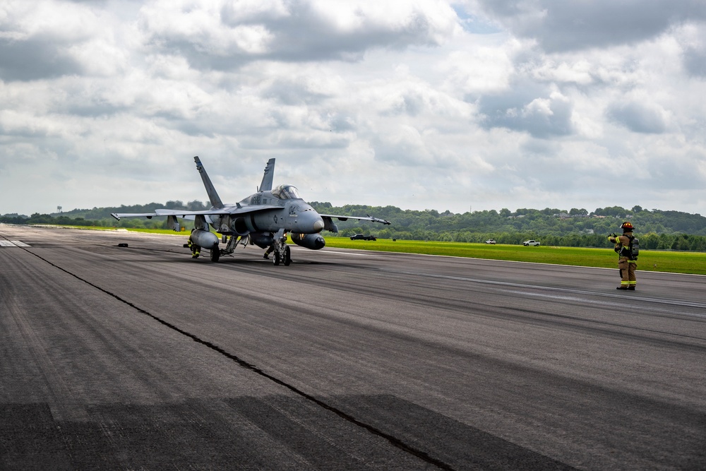 VMFA-112 Cowboys help Ebbing ANGB with Arresting Cable Recertification