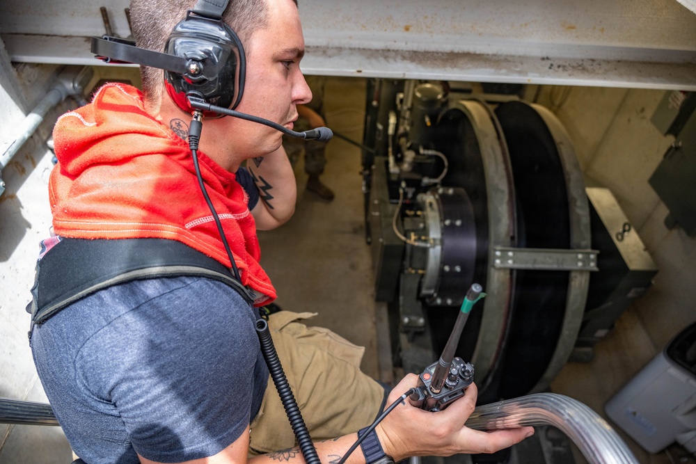 VMFA-112 Cowboys help Ebbing ANGB with Arresting Cable Recertification