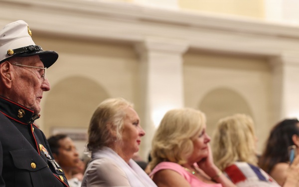 Lt. Gen. Matos hosts U.S. Rep Steve Womack at an indoor Evening Parade