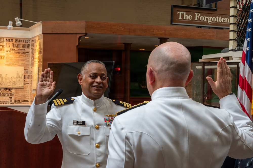 Cmdr. David Lawton promotion ceremony