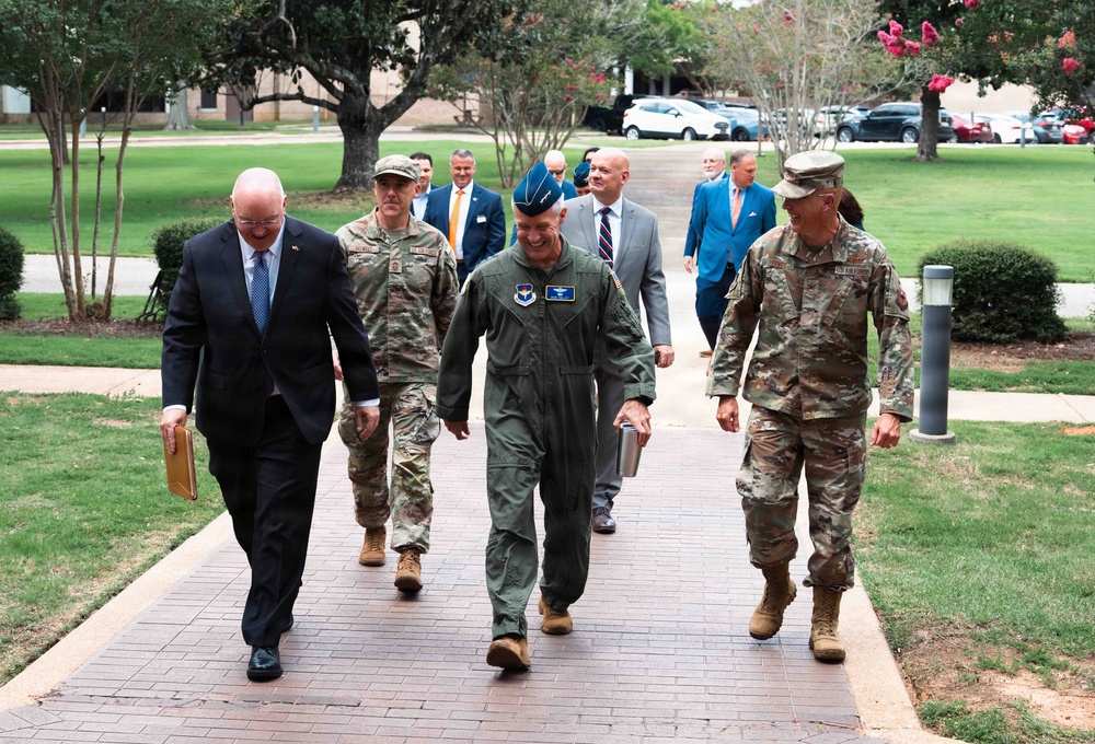 Air University hosts Auburn leaders for partnership discussion