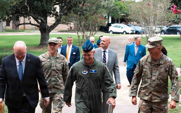Air University hosts Auburn leaders for partnership discussion