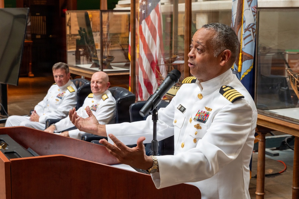 Cmdr. George Lawton promotion ceremony