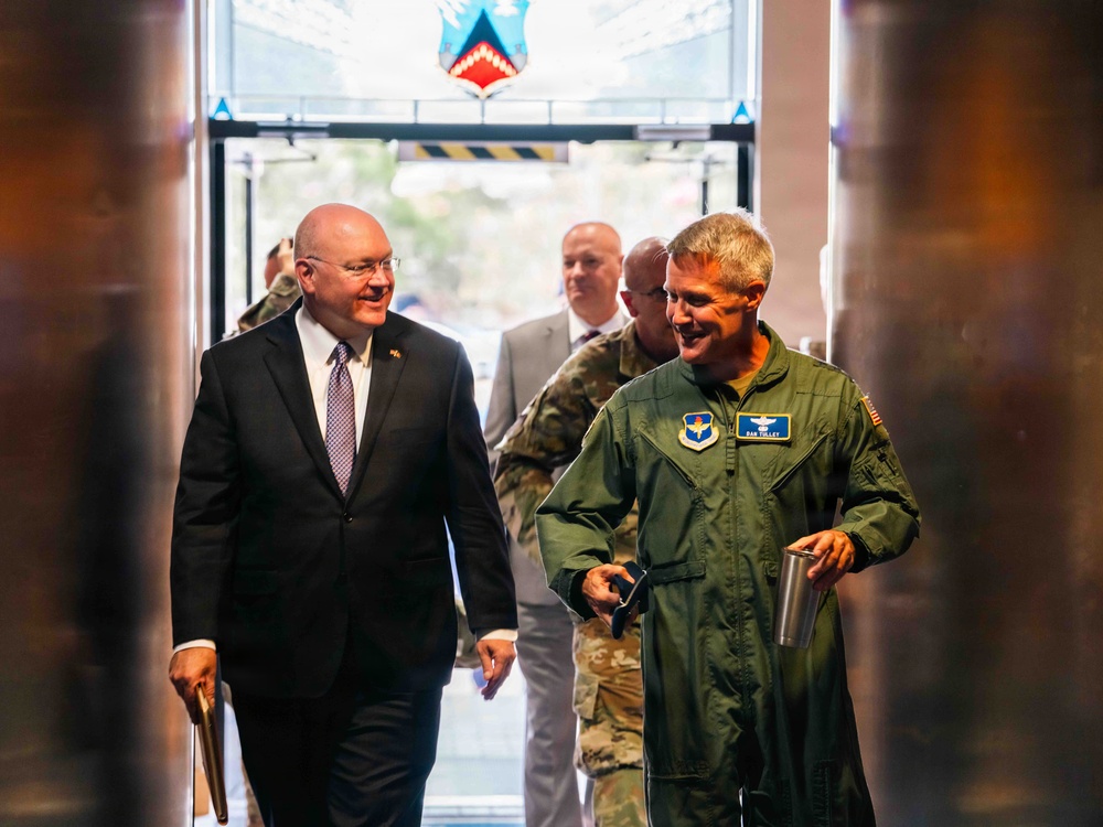 Air University hosts Auburn leaders for partnership discussion