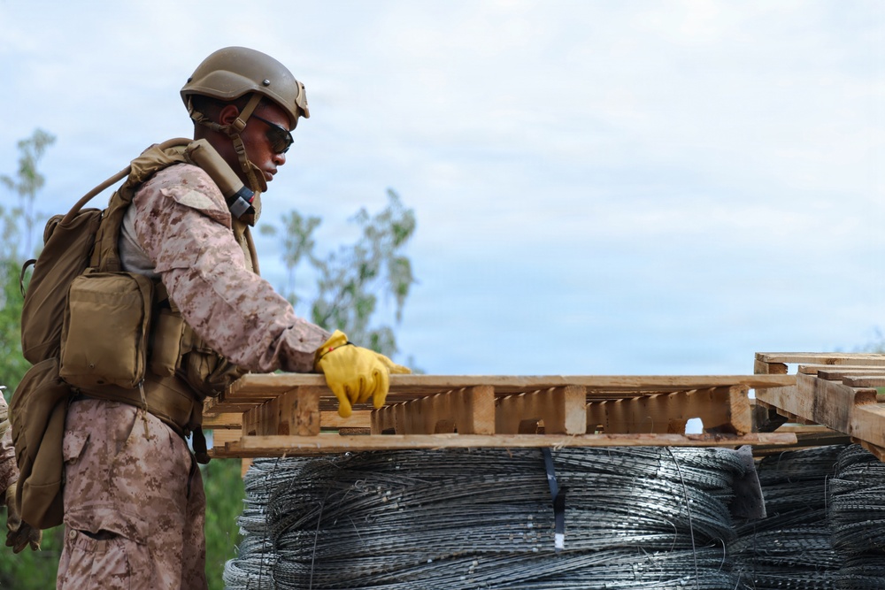 JTF-SB Marines conduct barrier reinforcement operations in Nogales