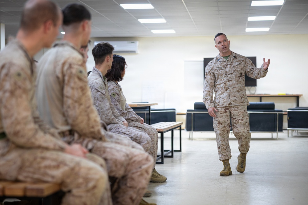 MARCENT Task Force leadership visits U.S. Marines and Sailors in the U.S. Central Command Area of Responsibility