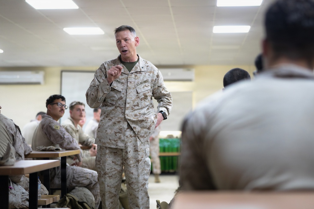MARCENT Task Force leadership visits U.S. Marines and Sailors in the U.S. Central Command Area of Responsibility