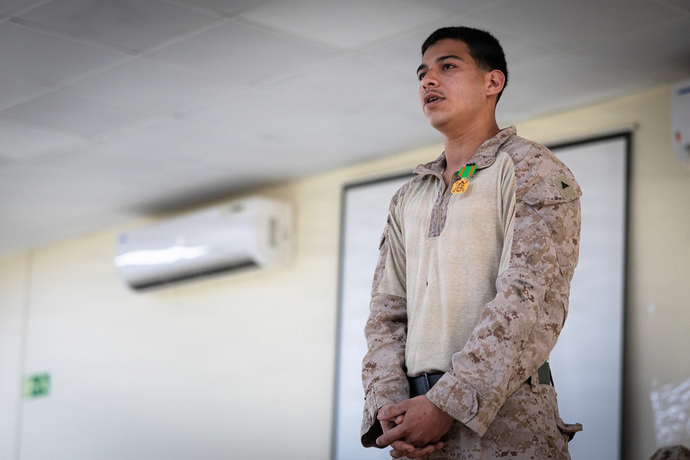 MARCENT Task Force leadership visits U.S. Marines and Sailors in the U.S. Central Command Area of Responsibility