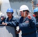 Deck division conducts anchoring evolution aboard USS Decatur during RIMPAC