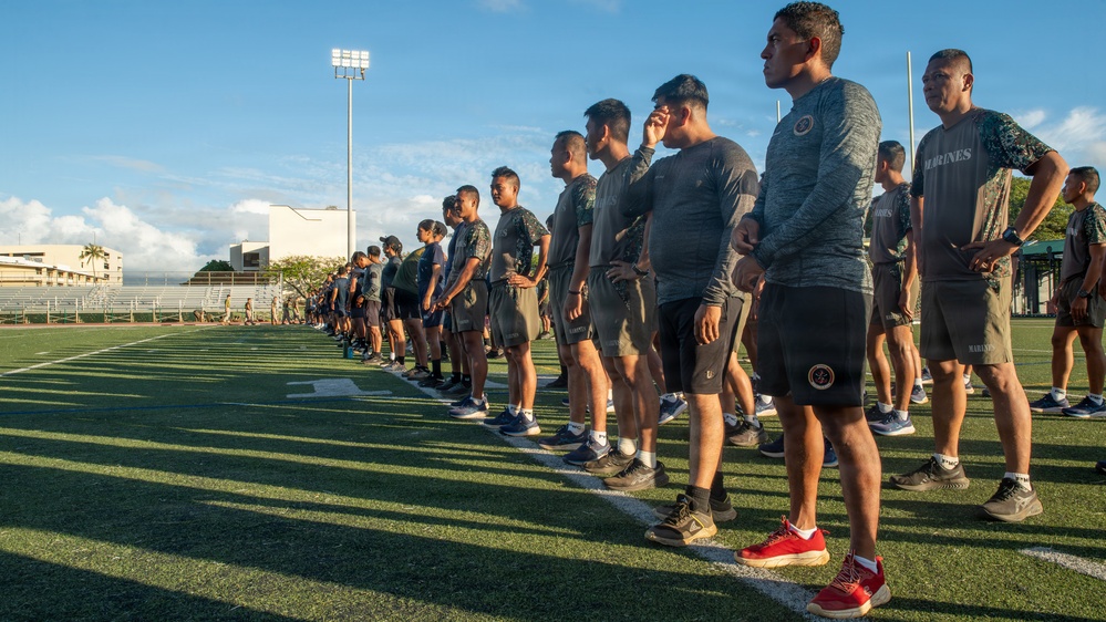 U.S Marines, partner nations conduct PT during NCO leadership course