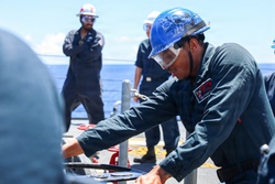 USS Decatur conducts anchoring evolution during RIMPAC 2026