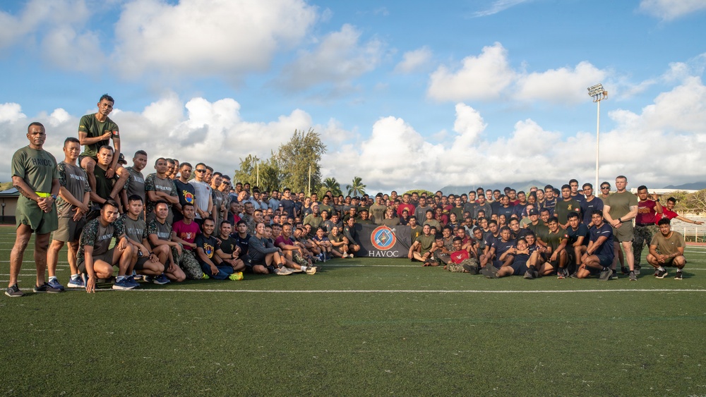 U.S Marines, partner nations conduct PT during NCO leadership course
