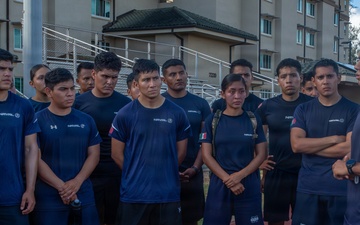 U.S Marines, partner nations conduct PT during NCO leadership course