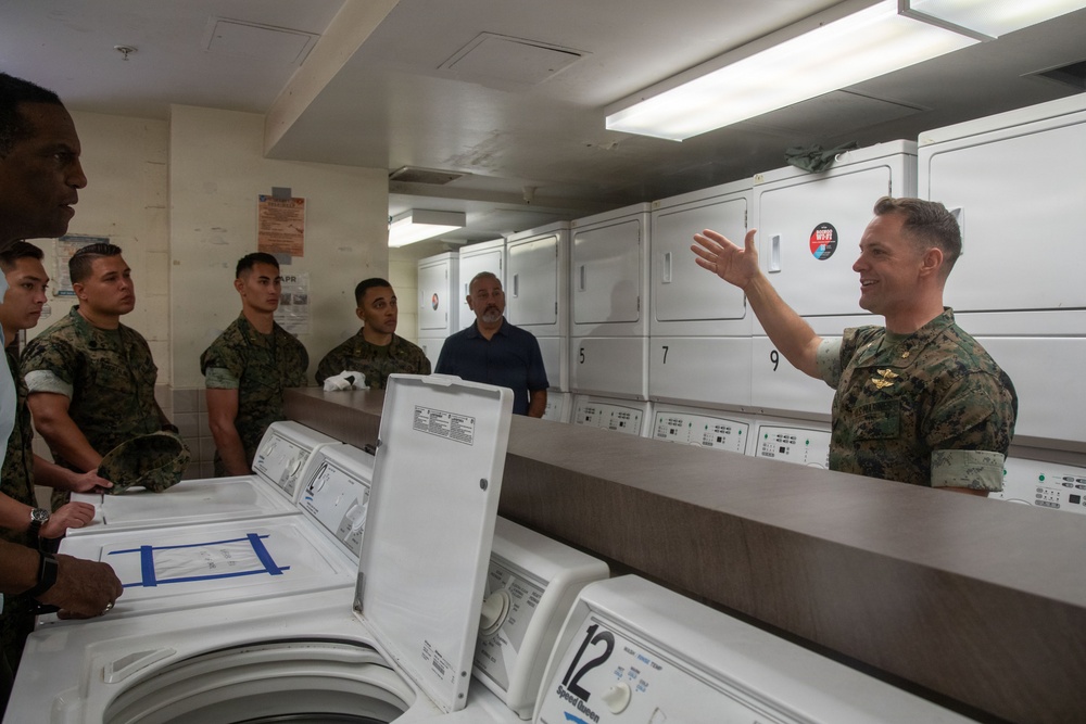 Acting Secretary of the Navy barracks tours MCBH