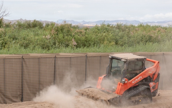 Installation of fortifications and HESCO barriers in NDA 2