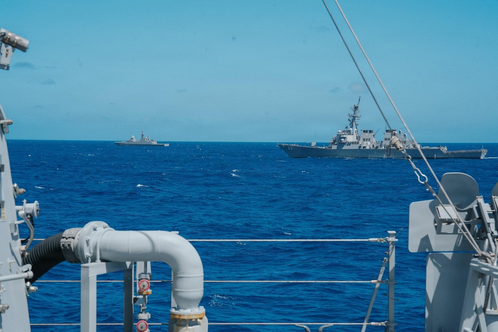 Philippine Navy ship BRP Miguel Malvar takes part in an anti-submarine warfare exercise during RIMPAC 2026