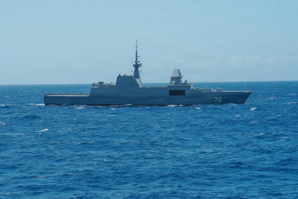 Philippine Navy ship BRP Miguel Malvar takes part in an anti-submarine warfare exercise during RIMPAC 2026