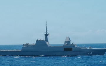 Philippine Navy ship BRP Miguel Malvar takes part in an anti-submarine warfare exercise during RIMPAC 2026