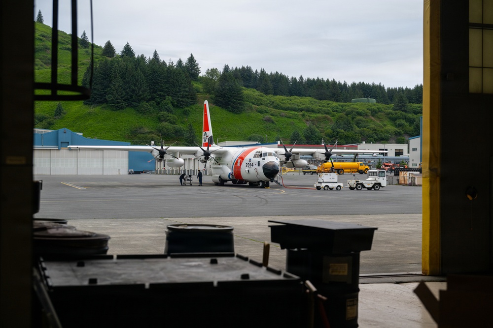 Coast Guard Air Station Kodiak aircrew conducts maritime boundary line patrol