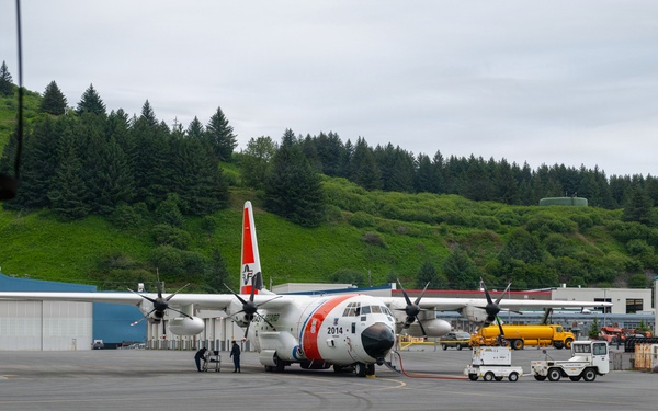 Coast Guard Air Station Kodiak aircrew conducts maritime boundary line patrol