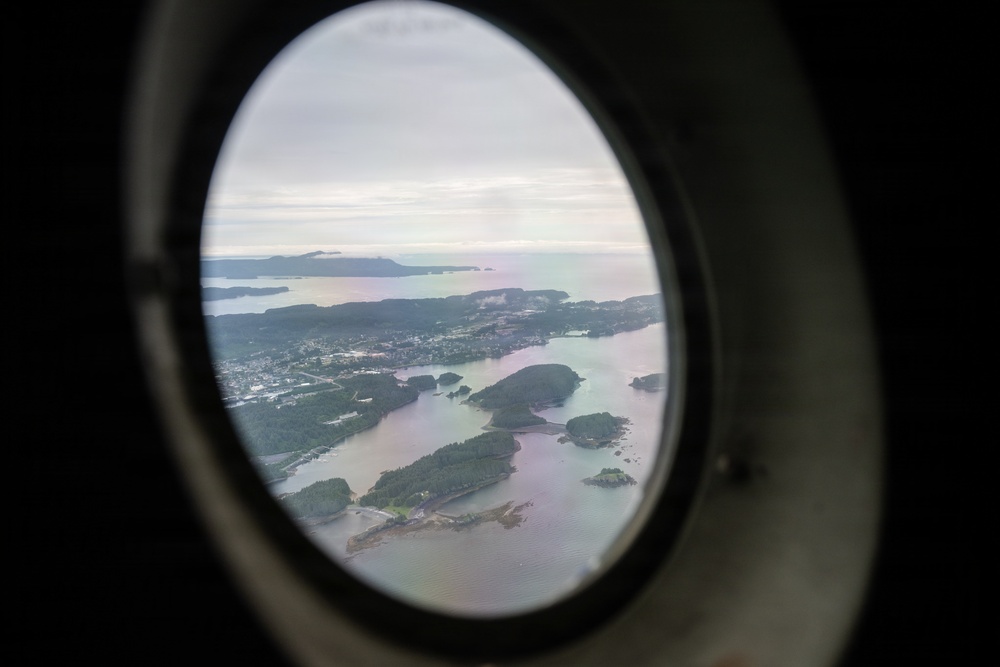Coast Guard Air Station Kodiak aircrew conducts maritime boundary line patrol