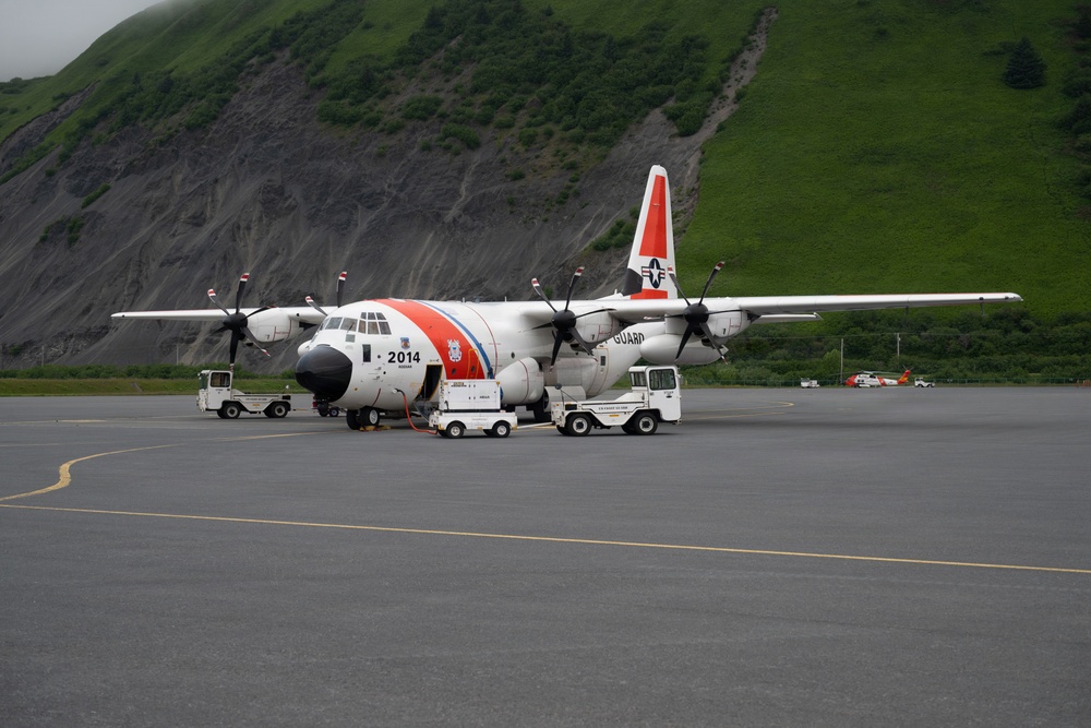 Coast Guard Air Station Kodiak aircrew conducts maritime boundary line patrol