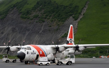Coast Guard Air Station Kodiak aircrew conducts maritime boundary line patrol