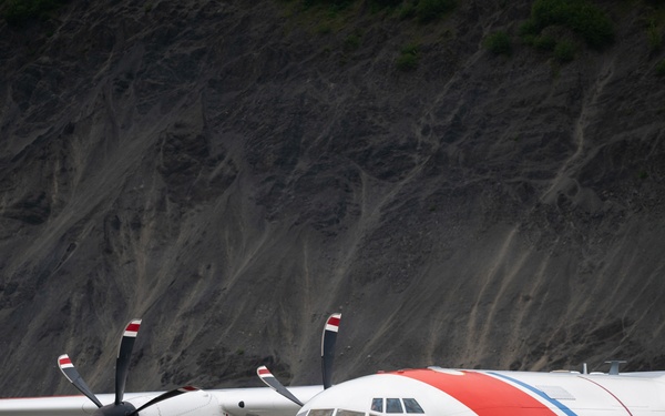Coast Guard Air Station Kodiak aircrew conducts maritime boundary line patrol