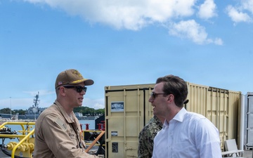 Austin Dahmer, Performing the Duties of Deputy Under Secretary of War for Policy visits USS Mississippi (SSN 782)
