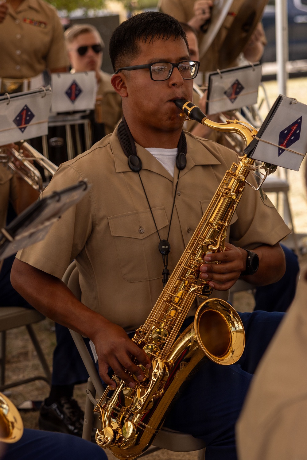 1st MARDIV Band Performs at Cheyenne Frontier Days Fort D.A. Russell  Days
