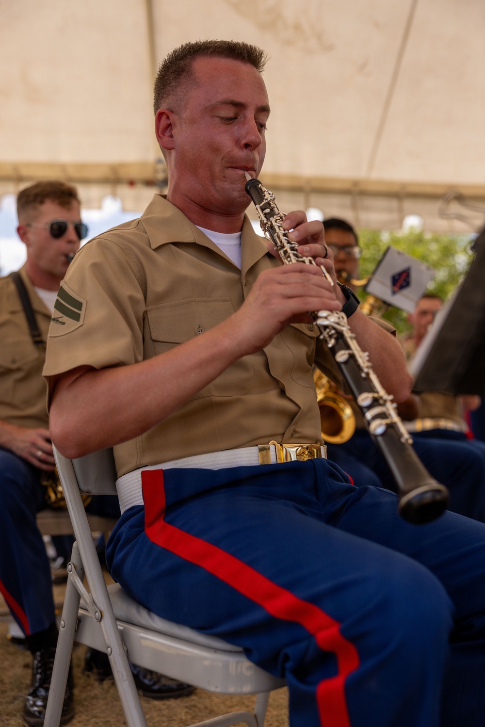 1st MARDIV Band Performs at Cheyenne Frontier Days Fort D.A. Russell  Days