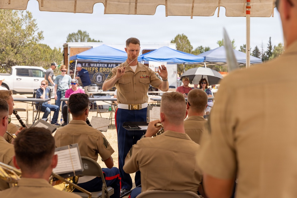 1st MARDIV Band Performs at Cheyenne Frontier Days Fort D.A. Russell  Days