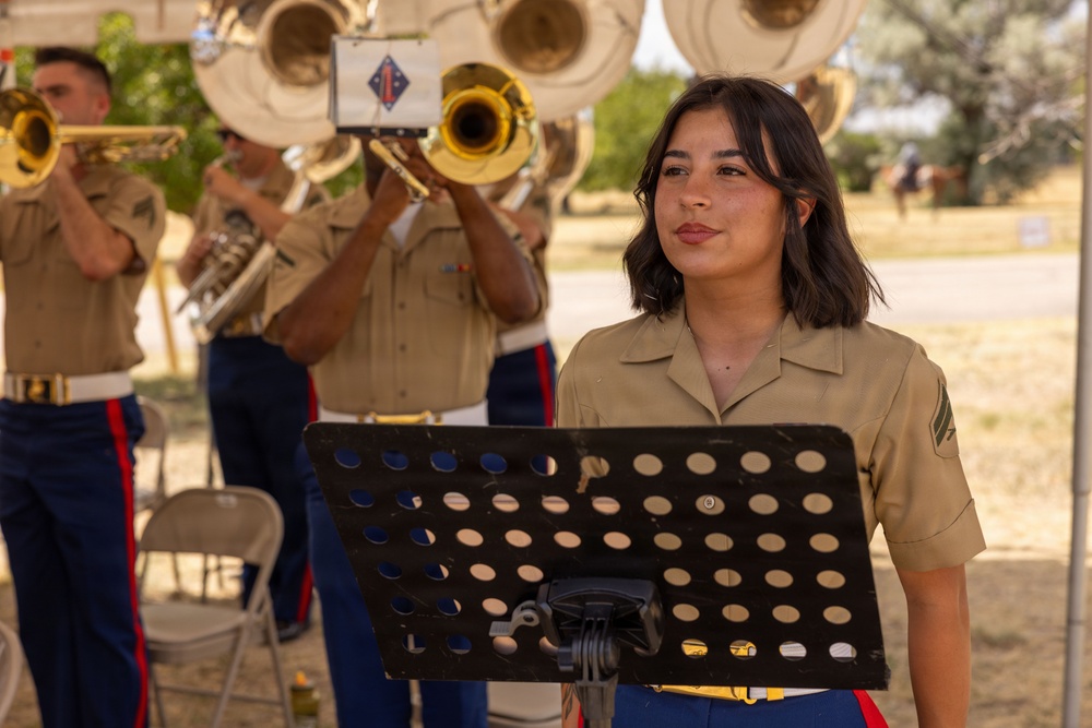 1st MARDIV Band Performs at Cheyenne Frontier Days Fort D.A. Russell  Days