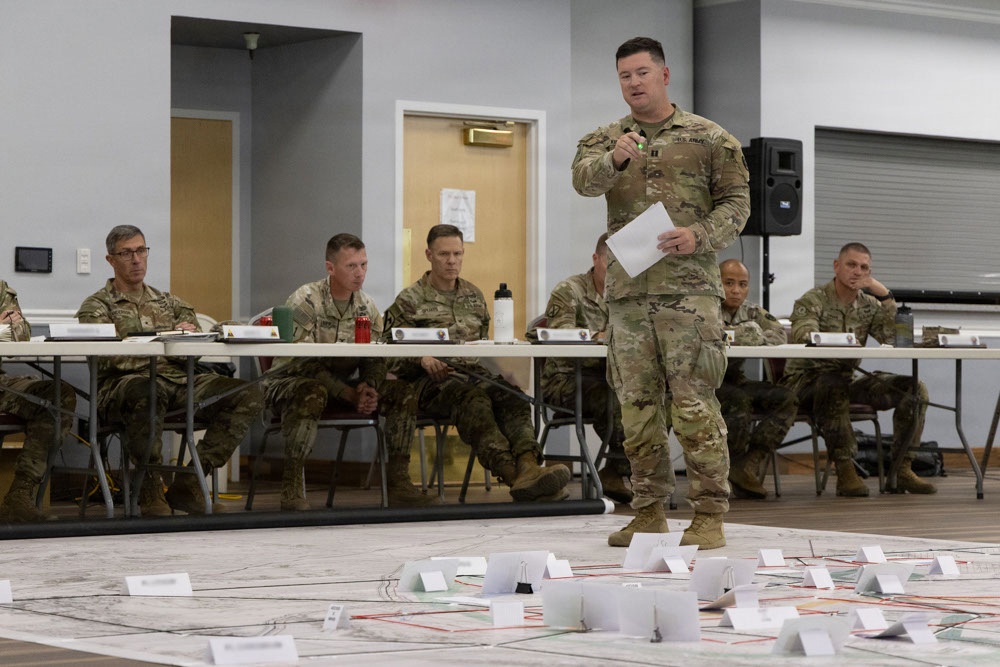 U.S. Army Leaders attend a Combined Arms Rehearsal for Project Convergence Capstone 6