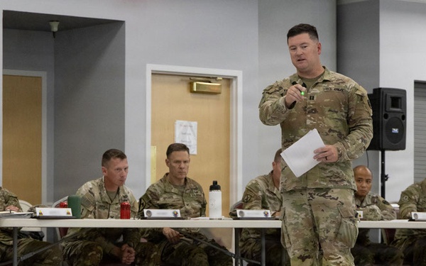 U.S. Army Leaders attend a Combined Arms Rehearsal for Project Convergence Capstone 6