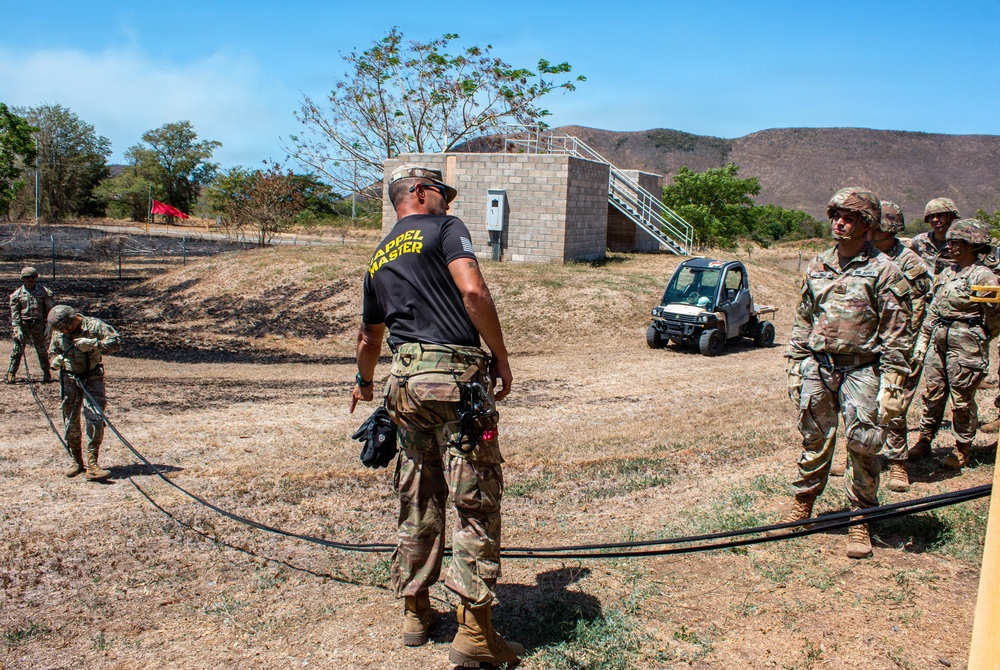 840th Component Inspection Company Soldiers Conduct Rappelling Training During Annual Training