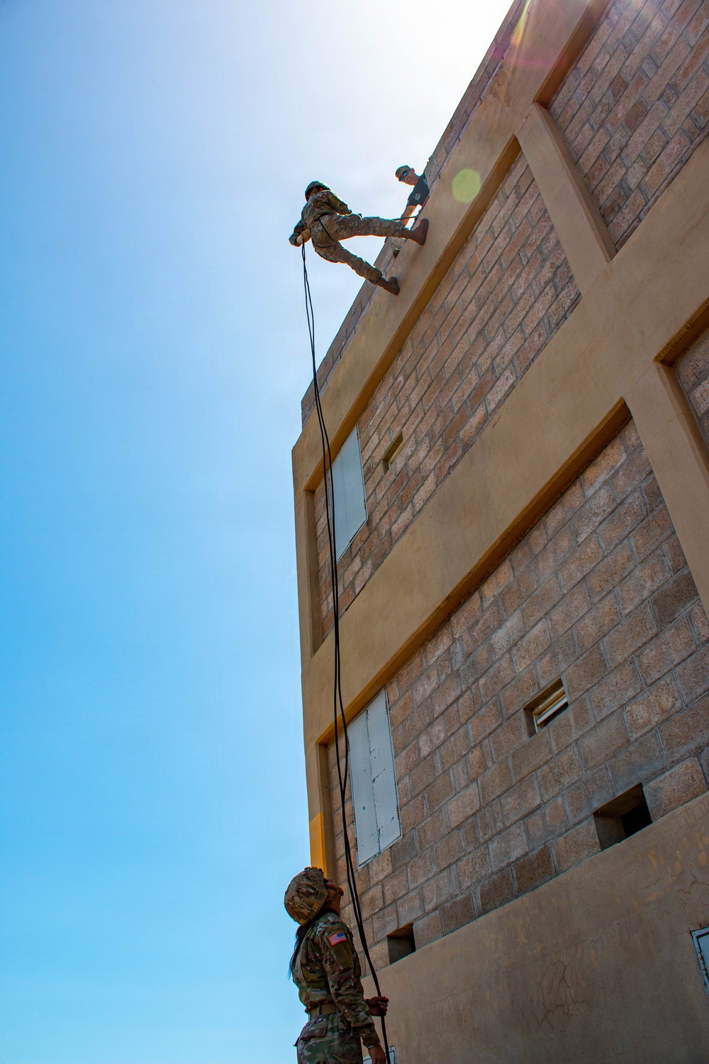 840th Component Inspection Company Soldiers Conduct Rappelling Training During Annual Training