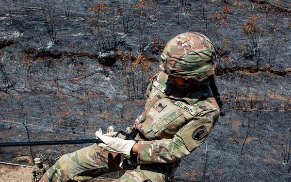 840th Component Inspection Company Soldiers Conduct Rappelling Training During Annual Training