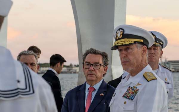 Chile Minister of Defense Tours USS Arizona Memorial with Commander, U.S. Pacific Fleet