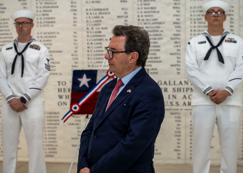 Chile Minister of Defense Tours USS Arizona Memorial with Commander, U.S. Pacific Fleet