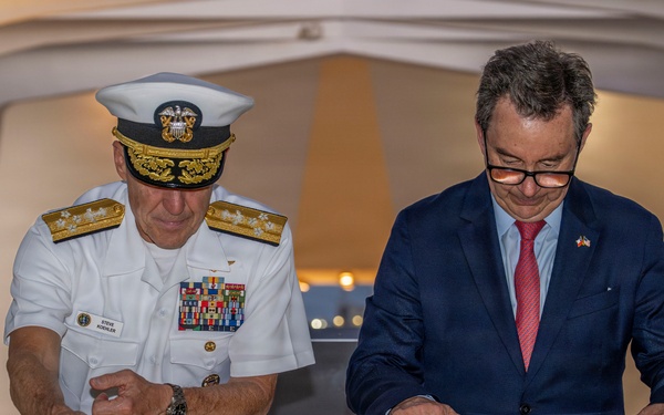Chile Minister of Defense Tours USS Arizona Memorial with Commander, U.S. Pacific Fleet