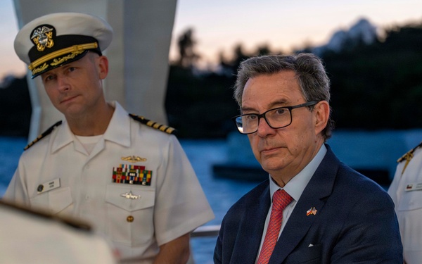 Chile Minister of Defense Tours USS Arizona Memorial with Commander, U.S. Pacific Fleet