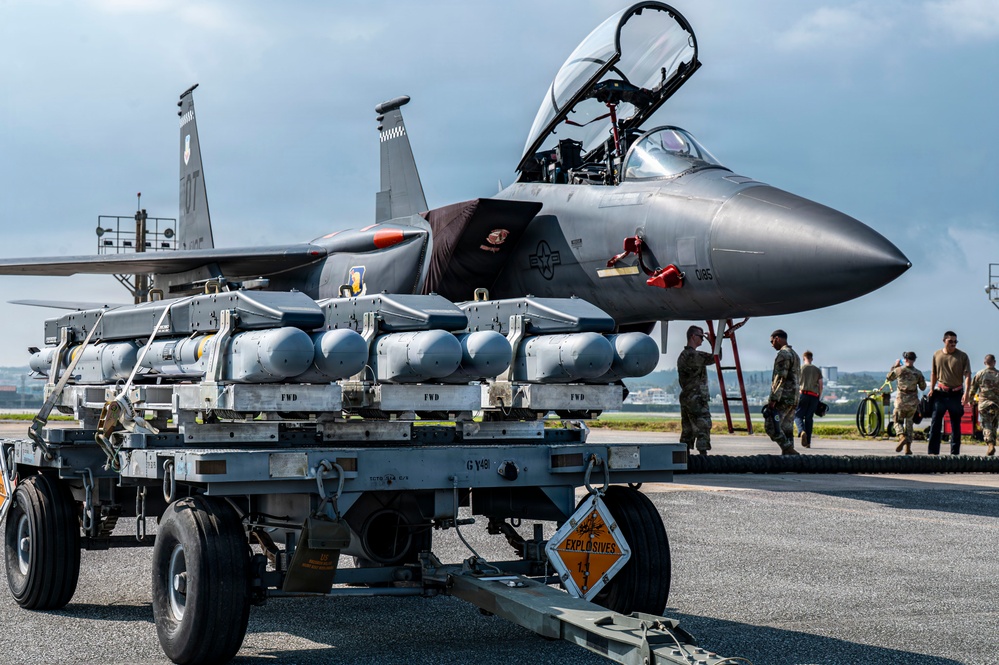 F-15EX weapons load inspection advances Kadena integration